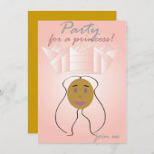 Party für eine Prinzessin Einladung (Vorne/Hinten)