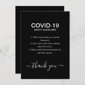 Party für einfache schwarz-weiße Farbüberzüge Begleitkarte (Vorne/Hinten)