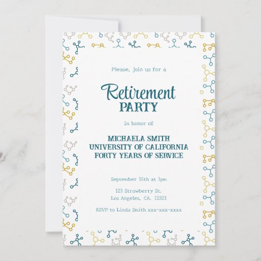 Party für einfaches Chemieunterricht Einladung (Vorderseite)