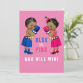 Party für ethnische Boxing-Babys Einladung (Stehend Vorderseite)