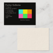 Party für Farbblöcke_Kunstgalerie Visitenkarte (Vorne/Hinten)