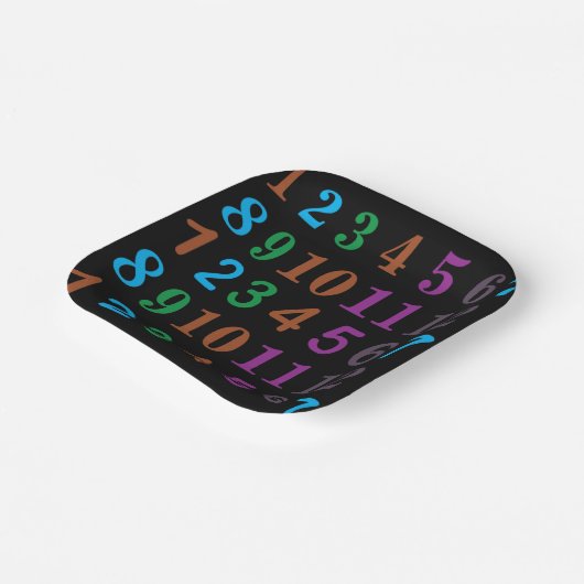 Party für farbenfrohe Mathematik Pappteller (Gewinkelt)