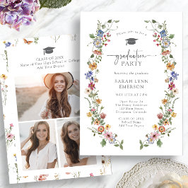 Party für farbenfrohe Wildblume Einladung