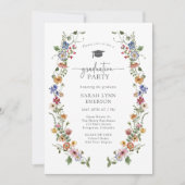 Party für farbenfrohe Wildblume Einladung (Vorderseite)