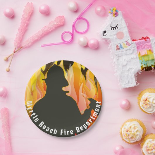 Party für Feuerwehr und Flammen Pappteller (Party)