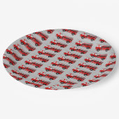 Party für Feuerwehrfahrzeuge Geburtstag Pappteller (Schrägansicht)