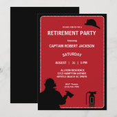 Party für Feuerwehrleute Einladung (Vorne/Hinten)