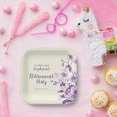 Party für Frauen im Ruhestand Lavender Wildblume Pappteller (Party)