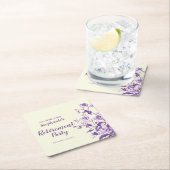 Party für Frauen im Ruhestand Lavender Wildblume Rechteckiger Pappuntersetzer (Vor Ort)