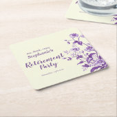 Party für Frauen im Ruhestand Lavender Wildblume Rechteckiger Pappuntersetzer (angewinkelt)