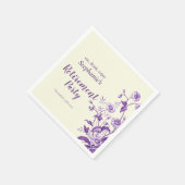 Party für Frauen im Ruhestand Lavender Wildblume Serviette (Ecke)