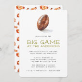 Party für Fußballspiele Einladung (Vorne/Hinten)