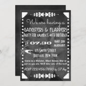 Party für Gangster und Flansche Einladung (Vorne/Hinten)