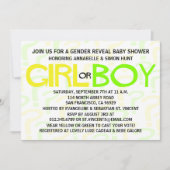 Party für Gelb- und grüne Typografie Einladung (Vorderseite)