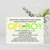 Party für Gelb- und grüne Typografie Einladung (Stehend Vorderseite)