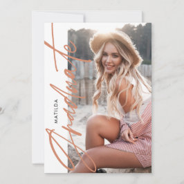 Party für geometrisches Foto Terracotta Ankündigung