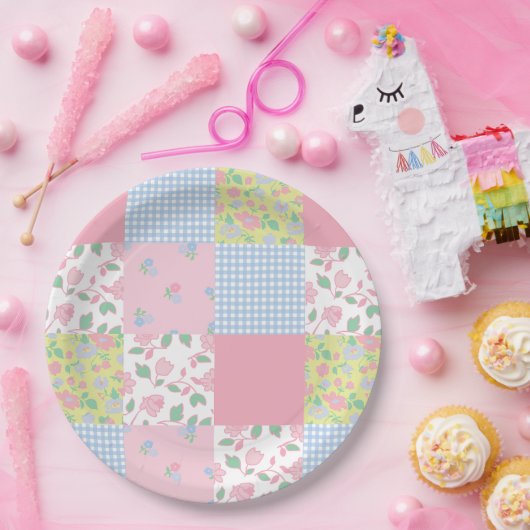 Party für gequiltes Patchwork-Papier-Teller Pappteller (Party)