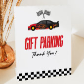 Party für Gift Parking Red Race Sockelschild