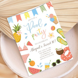 Party für Girls Sweet 16 Geburtstag Einladungspostkarte