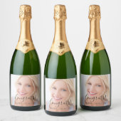 Party für Glückwunsch von benutzerdefinierten Foto Schaumweinetikett (Flaschen)