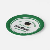 Party für Grüne Absolventen Pappteller (Schrägansicht)