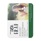 Party für grüne und weiße Hochschulabsolventen läd Magnet (Vertikal)