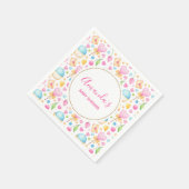 Party für Herz und Muffins Wasserfarben Serviette (Ecke)