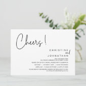 Party für Hochzeiten, Abendessen, Tanzen Einladung (Stehend Vorderseite)