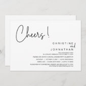 Party für Hochzeiten, Abendessen, Tanzen Einladung (Vorne/Hinten)