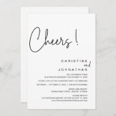 Party für Hochzeiten, Abendessen, Tanzen Einladung (Vorne/Hinten)