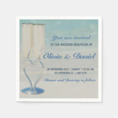 Party für Hochzeiten am Zielstrand Serviette (Vorderseite)