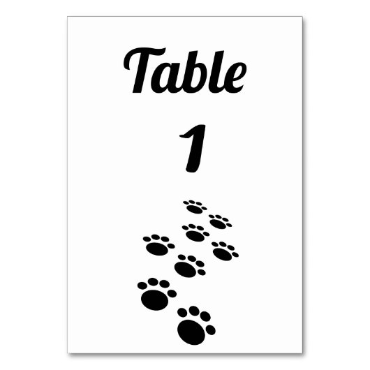 Party für Hunde Tischnummer (Rückseite)