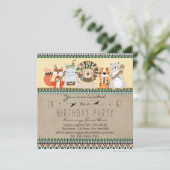 Party für Indianertribal-Kindergeburtstag Einladung (Stehend Vorderseite)