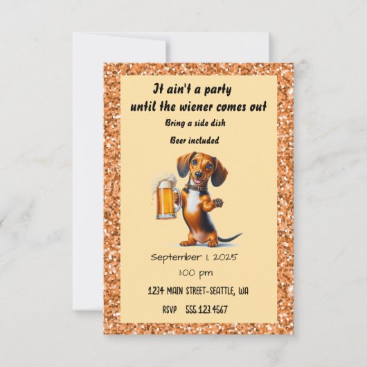 Party für jeden Fall Einladung (Vorderseite)