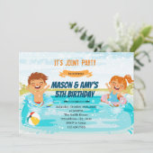 Party für Junge im Winter Einladung (Stehend Vorderseite)