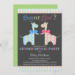Party für Junge oder Girl Giraffe Gender Reveal Einladung