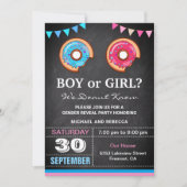 Party für Junge oder Mädchen im Donut-Geschlecht Einladung (Vorderseite)