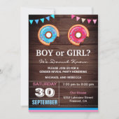 Party für Junge oder Mädchen im Donut-Geschlecht Einladung (Vorderseite)