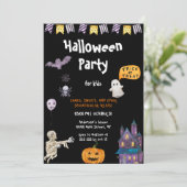Party für Kids Halloween Einladung (Stehend Vorderseite)