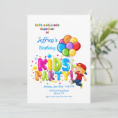 Party für Kinder Einladung (Stehend Vorderseite)