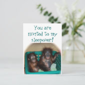 Party für Kinder Einladungspostkarte (Stehend Vorderseite)