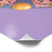 Party für Kinder mit Einhorn Poster (Ecke)