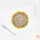 Party für Kinder mit gelbem Gewand Runder Aufkleber (Umschlag)