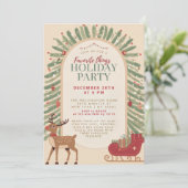 Party für klassische Schlittenhengste Einladung (Stehend Vorderseite)