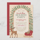 Party für klassische Schlittenhengste Einladung (Vorne/Hinten)