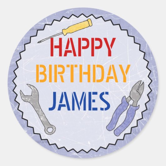 Party für Konstruktion/Baukasten Anpassbare Aufkle Runder Aufkleber (Vorderseite)