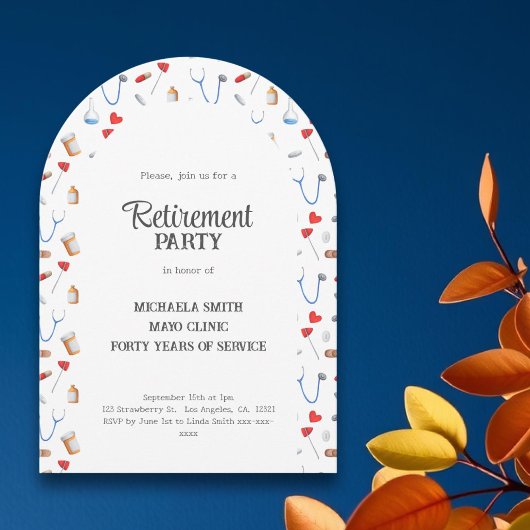 Party für Krankenversorgung Einladung