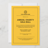 Party für kundenspezifische Unternehmen gelb Einladung (Vorderseite)