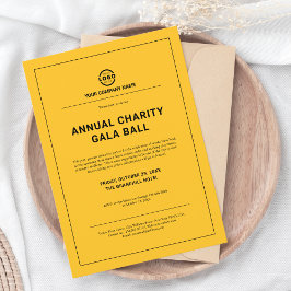 Party für kundenspezifische Unternehmen gelb Einladung