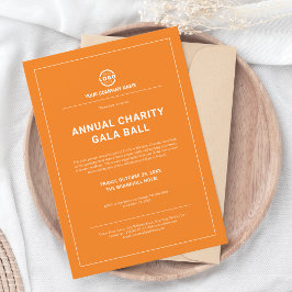 Party für kundenspezifische Unternehmen Orange Einladung